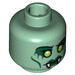 LEGO Sand Green Medusa Head (Safety Stud) (3626 / 13508)