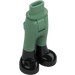 LEGO Sand Green Minidoll Hip with Trousers with Back Pockets with Black Boots (2277 / 16925)