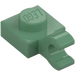 LEGO Sand Green Plate 1 x 1 with Horizontal Clip (Thick Open &#039;O&#039; Clip) (52738 / 61252)