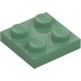 LEGO Sand Green Plate 2 x 2 (3022)