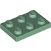 LEGO Sand Green Plate 2 x 3 (3021)