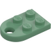 LEGO Sand Green Plate 2 x 3 with Rounded End and Pin Hole (3176)