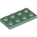 LEGO Sand Green Plate 2 x 4 (3020)