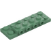 LEGO Sand Green Plate 2 x 6 x 0.7 with 4 Studs on Side (72132 / 87609)