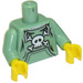 LEGO Sand Green Skater Torso With Skull And Crossbones (973 / 88585)