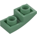 LEGO Sand Green Slope 1 x 2 Curved Inverted (24201)