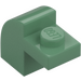 LEGO Verde sabbiato Pendenza 1 x 2 x 1.3 Curvo con Piastra (6091 / 32807)