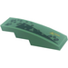 LEGO Sand Green Slope 1 x 4 Curved with Dark Green Triangle, Hexagons and Gold Line (Right) Sticker (11153)