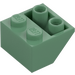 LEGO Verde sabbiato Pendenza 2 x 2 (45°) Invertito con distanziatore piatto sotto (3660)