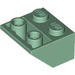 LEGO Sandgrün Steigung 2 x 2 (45°) Invertiert mit flachem Abstandshalter darunter (3660)