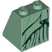 LEGO Vert sable Pente 2 x 2 x 2 (65°) avec Lady Liberty Modèle avec tube inférieur (25449 / 99757)