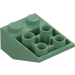 LEGO Sand Green Slope 2 x 3 (25°) Inverted with Connections between Studs (2752 / 3747)