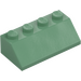 LEGO Sand Green Slope 2 x 4 (45°) with Rough Surface (3037)