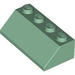 LEGO Zandgroen Helling 2 x 4 (45°) met ruw oppervlak (3037)