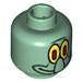 LEGO Sand Green Squidward Head (Safety Stud) (3626 / 56066)