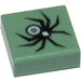 LEGO Sand Green Tile 1 x 1 with Spider with Groove (3070 / 43755)