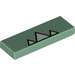 LEGO Sand Green Tile 1 x 3 with Teeth / Triangles (39441 / 63864)