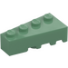 LEGO Sand Green Wedge Brick 2 x 4 Left (41768)