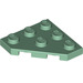 LEGO Sand Green Wedge Plate 3 x 3 Corner (2450)