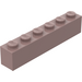 LEGO Sand Red Brick 1 x 6 (3009)