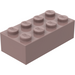 LEGO Sand Red Brick 2 x 4 (3001)