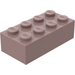 LEGO Zandrood Steen 2 x 4 (3001 / 72841)
