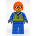 LEGO Sanitation Worker Shirley Keeper with Yellow Vest Minifigure