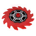 LEGO Saw Blade with 14 Teeth with Wheel spokes and hub pattern Sticker (61403)