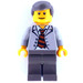 LEGO Scientist med Lys Grå Jakke og Striped Tie Minifigur