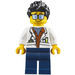 LEGO Scientist with Spiky Hair and Glasses Minifigure