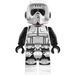 LEGO Scout Trooper con Negro Brazos (Cheek Lines) Minifigura