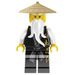 LEGO Sensei Wu - Noir Robes avec Gold Chinese Lettering Figurine