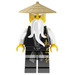 LEGO Sensei Wu with Black Kimono with Long Sash Minifigure