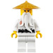 LEGO Sensei Wu with White Outfit with Pipe and Pearl Gold Hat Minifigure