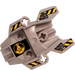 LEGO Shell 5 x 7 x 2 avec Essieu avec Thunder logo et Hazard Rayures (La gauche) (87820)