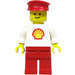 LEGO Shell Worker con Rojo Sombrero Minifigura