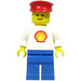 LEGO Shell Worker z Czerwony Kapelusz Minifigurka