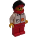 LEGO Shell Worker with Red Helmet Minifigure