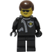 LEGO Sheriff with Brown Hair and Zippered Jacket Minifigure