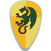 LEGO Schild - Lang mit Dunkelgrün Drachen (10513 / 95995)