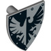 LEGO Shield - Triangular with Black and Silver Falcon (3846 / 73998)