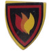 LEGO Shield - Triangular with Fire Badge Sticker (3846)