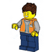 LEGO Shopkeeper - Orange Vest Minifigure