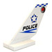LEGO Shuttle Tail 2 x 6 x 4 with Checkered Police Logo and Star (Both Sides) (6239)