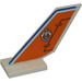LEGO Shuttle Tail 2 x 6 x 4 with Coast Guard Logo on Both Sides Sticker (6239)