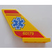 LEGO Shuttle Tail 2 x 6 x 4 with EMT Star of Life, Red Stripes and &#039;60179&#039; on Both Sides Sticker (6239)