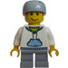 LEGO Skater with White and Medium Blue Hoodie Minifigure