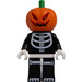 LEGO Skelett Guy mit Jack-O-Lantern Hut