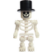 LEGO Skeleton in Black Top Hat Minifigure