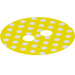 LEGO Skirt with 2 Holes with White Polka Dots on Yellow (50689)